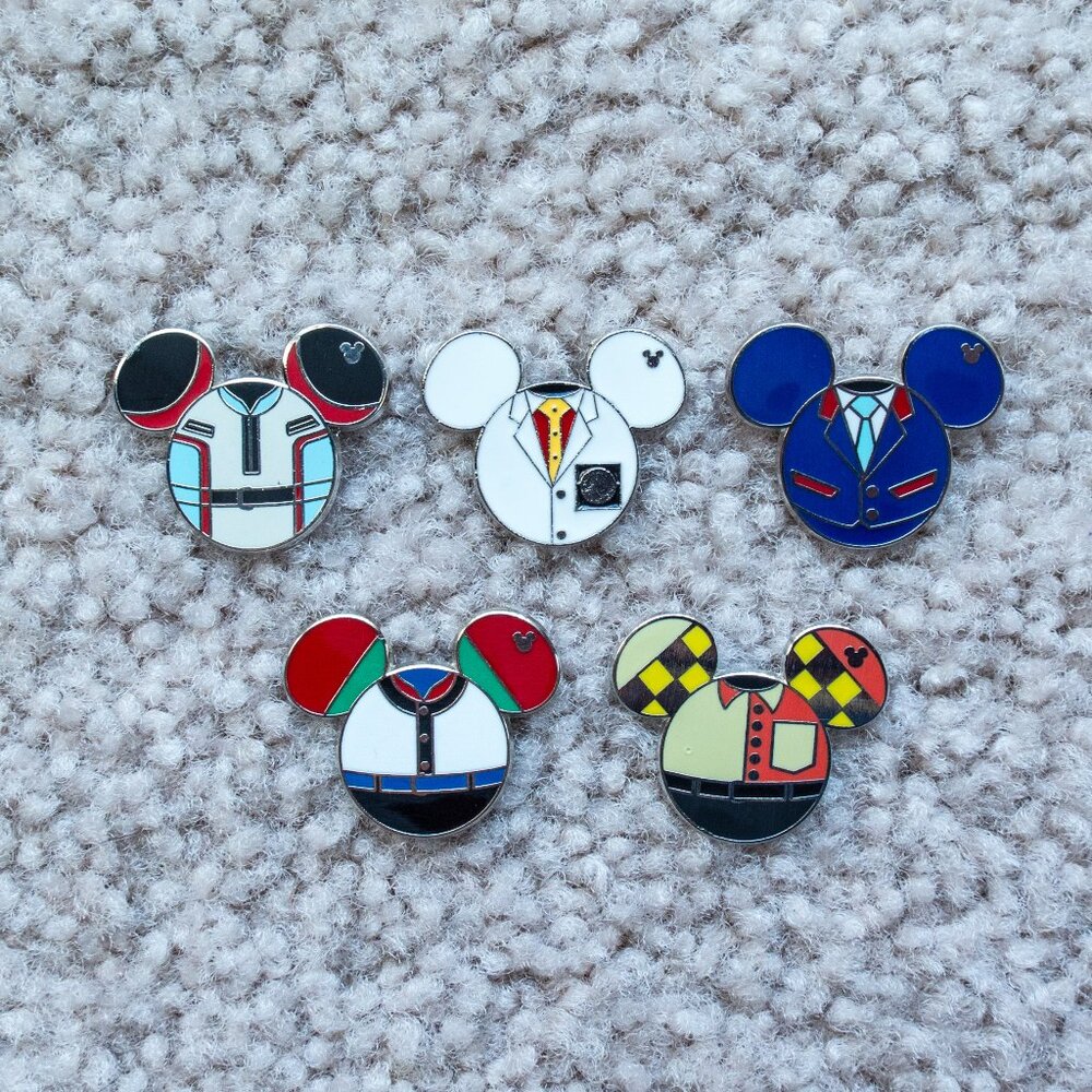 Disney Pins Hidden Mickey Epcot Cast Costume (2013) - Complete Set
